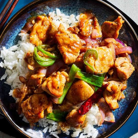 Spicy chicken stir fried with lemongrass