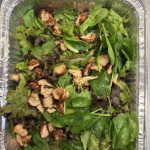 Spring mix salad with grilled chicken  Tray